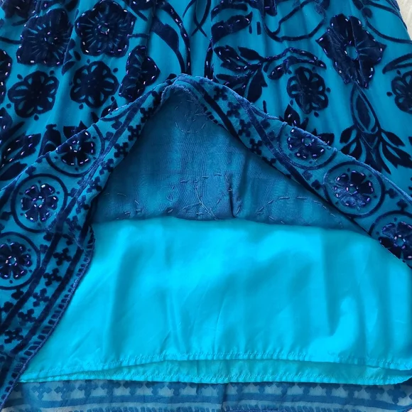 Hale Bob Velvet Print Silk Blend Dress Size X-Small - Picture 9 of 16